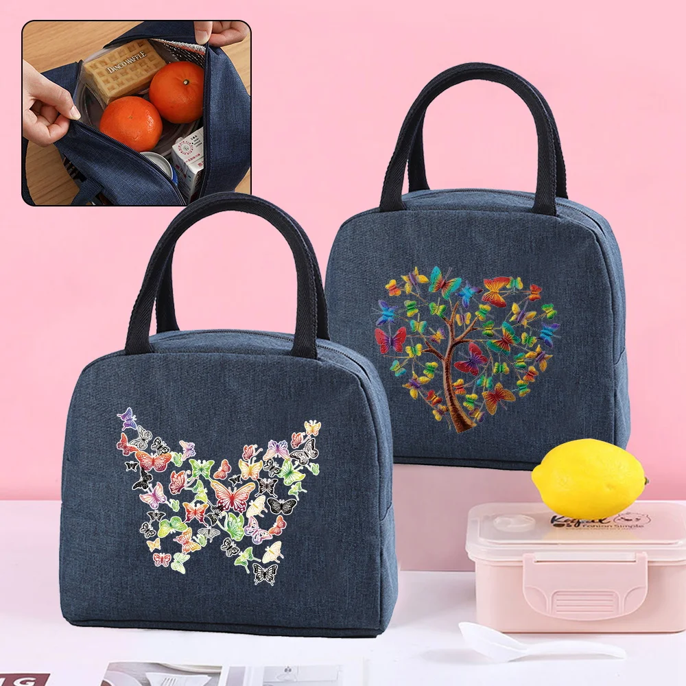 Lunch Bag Child Food Insulated Cooler Lunch Box Women Travel Picnic Pouch Thermal Canvas Bags Organizer Butterfly Print Handbag 
Lunch Bag Child Food Insulated Cooler Lunch Box Women Travel Picnic Pouch Thermal Canvas Bags Organizer Butterfly Print Handbag