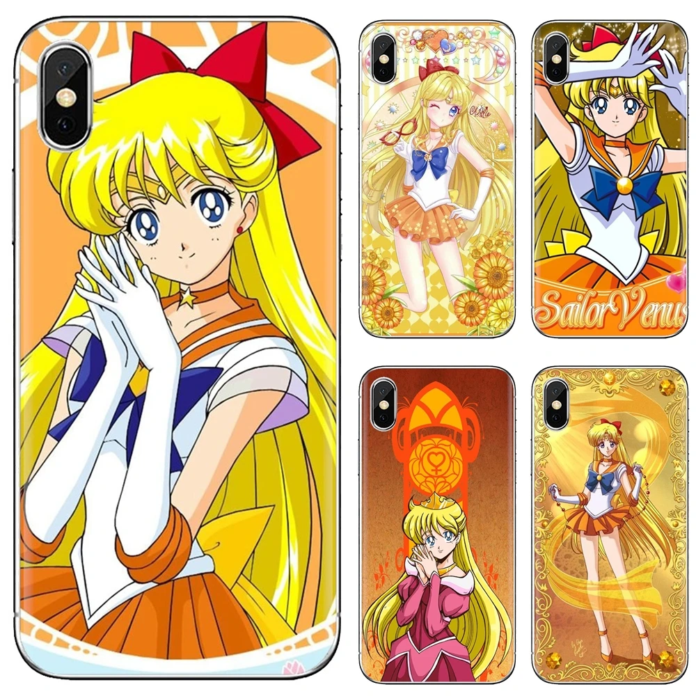 kawaii Sailor Moon Venus girl Soft TPU Covers For Huawei P50 P30 P40 P20 P8 P9 P10 Lite Pro 2016 2017 P Smart Plus 2019 |