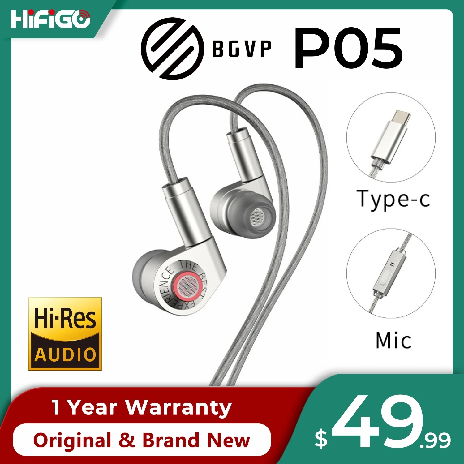 Наушники-вкладыши BGVP P05 с одним динамическим драйвером, 10 мм, из искусственной кожи и керамики, Hi-Fi наушники DD IEMs для Android с микрофоном Type-C и MMCX
Наушники-вкладыши BGVP P05 с одним динамическим драйвером, 10 мм, из искусственной кожи и керамики, Hi-Fi наушники DD IEMs для Android с микрофоном Type-C и MMCX