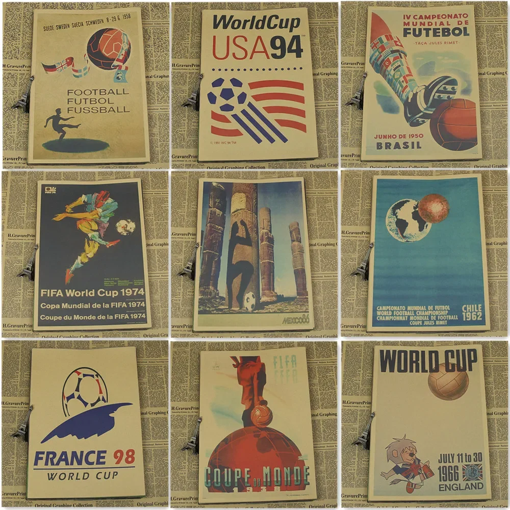 Vintage Football League Series Posters Wall Chart Retro Kraft Paper Art Sticker Wall Painting Best Gifts for Football Fans
Vintage Football League Series Posters Wall Chart Retro Kraft Paper Art Sticker Wall Painting Best Gifts for Football Fans