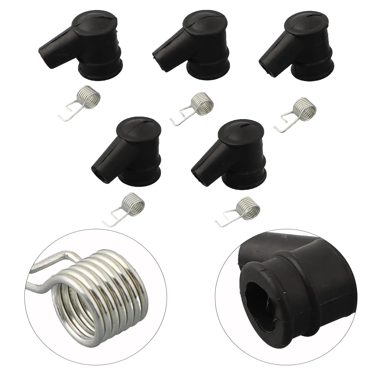 Ensure Peak Performance 5 Sets of Ignition Coil Cap and Springs for 4500 5200 5800 Chainsaw, Durable Rubber+Metal Materials
Ensure Peak Performance 5 Sets of Ignition Coil Cap and Springs for 4500 5200 5800 Chainsaw, Durable Rubber+Metal Materials