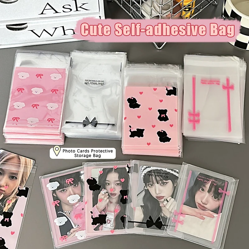 50Pcs Transparent Cute Bow Self-adhesive Opp Bag Kpop Idol Photo Cards Protective Storage Bag Photocard Card Sleeves
50Pcs Transparent Cute Bow Self-adhesive Opp Bag Kpop Idol Photo Cards Protective Storage Bag Photocard Card Sleeves