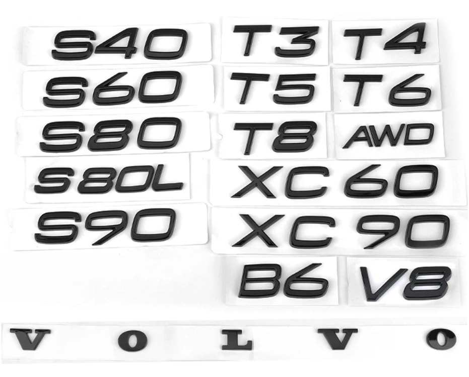 3D Chrome ABS Car Letters For Volvo XC60 XC90 S60 S80 S60L V40 V60 T5 T6 AWD Emblem Badge Logo Sticker Trunk Accessories
3D Chrome ABS Car Letters For Volvo XC60 XC90 S60 S80 S60L V40 V60 T5 T6 AWD Emblem Badge Logo Sticker Trunk Accessories