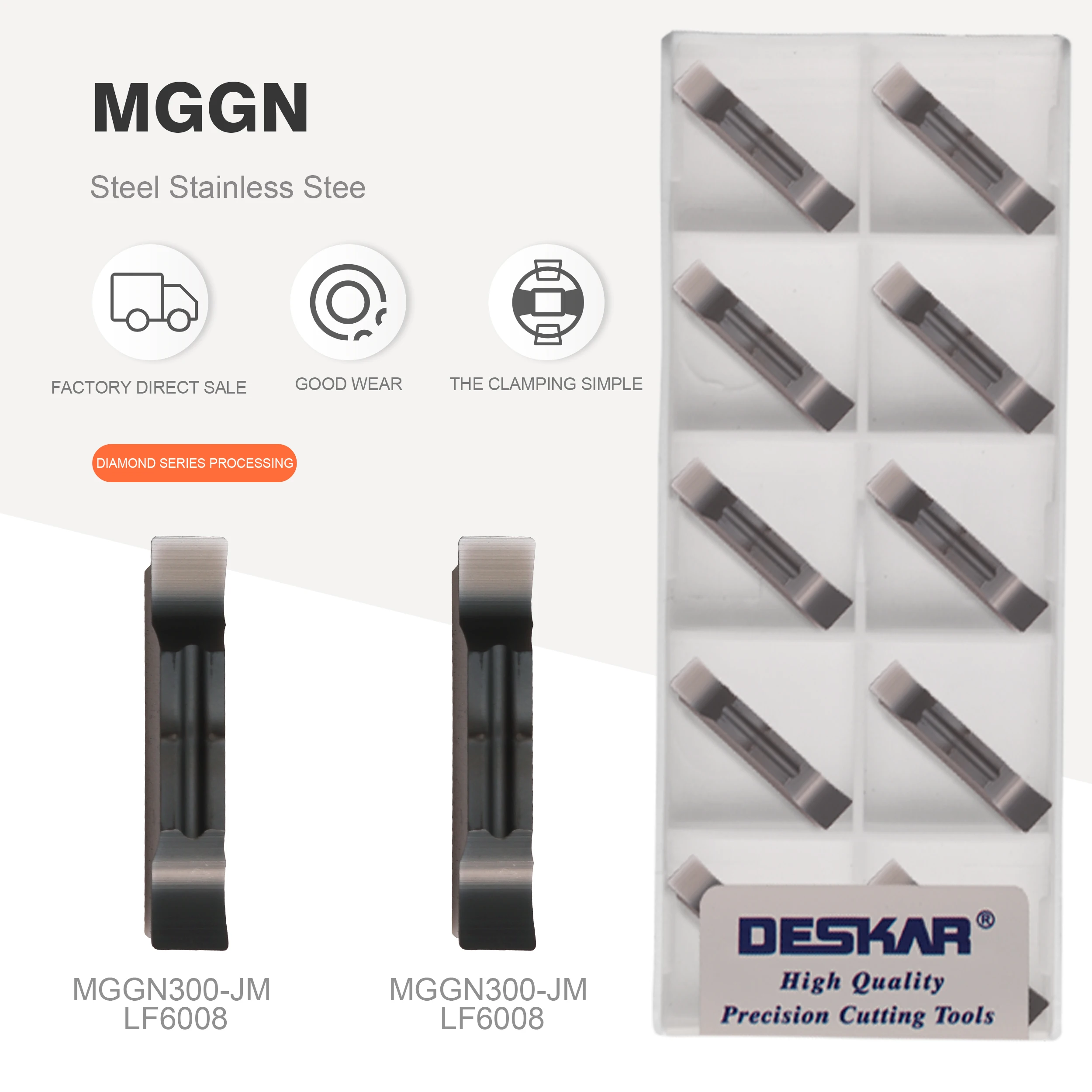 DESKAR100% original MGGN150-JM MGGN200-JM MGMN200-T MGGN300-JM MGGN400-JM LF6008 carbide insert CNC lathe turning tool
DESKAR100% original MGGN150-JM MGGN200-JM MGMN200-T MGGN300-JM MGGN400-JM LF6008 carbide insert CNC lathe turning tool