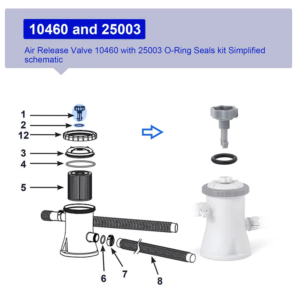 2 Sets Exhaust Valves For Intex 10460 10264 Air Release Valves With O-Rings For Filter Pump Systems Hot Tubs Swimming Pool Part
2 Sets Exhaust Valves For Intex 10460 10264 Air Release Valves With O-Rings For Filter Pump Systems Hot Tubs Swimming Pool Part