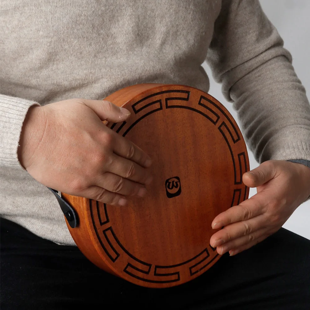 

Деревянный барабан Cajon, 2-тоновый плоский ручной барабан, перкуссионный инструмент с регулируемым ремешком и сумками для хранения