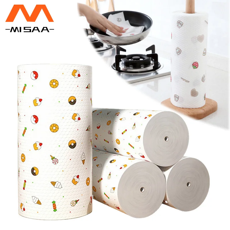 

Lazy Wipe Paper Absorbent Wet And Dry Disposable Dishcloth Cleaning Supplies Kitchen Paper Absorbent Cleaning Cloth Towels Rags