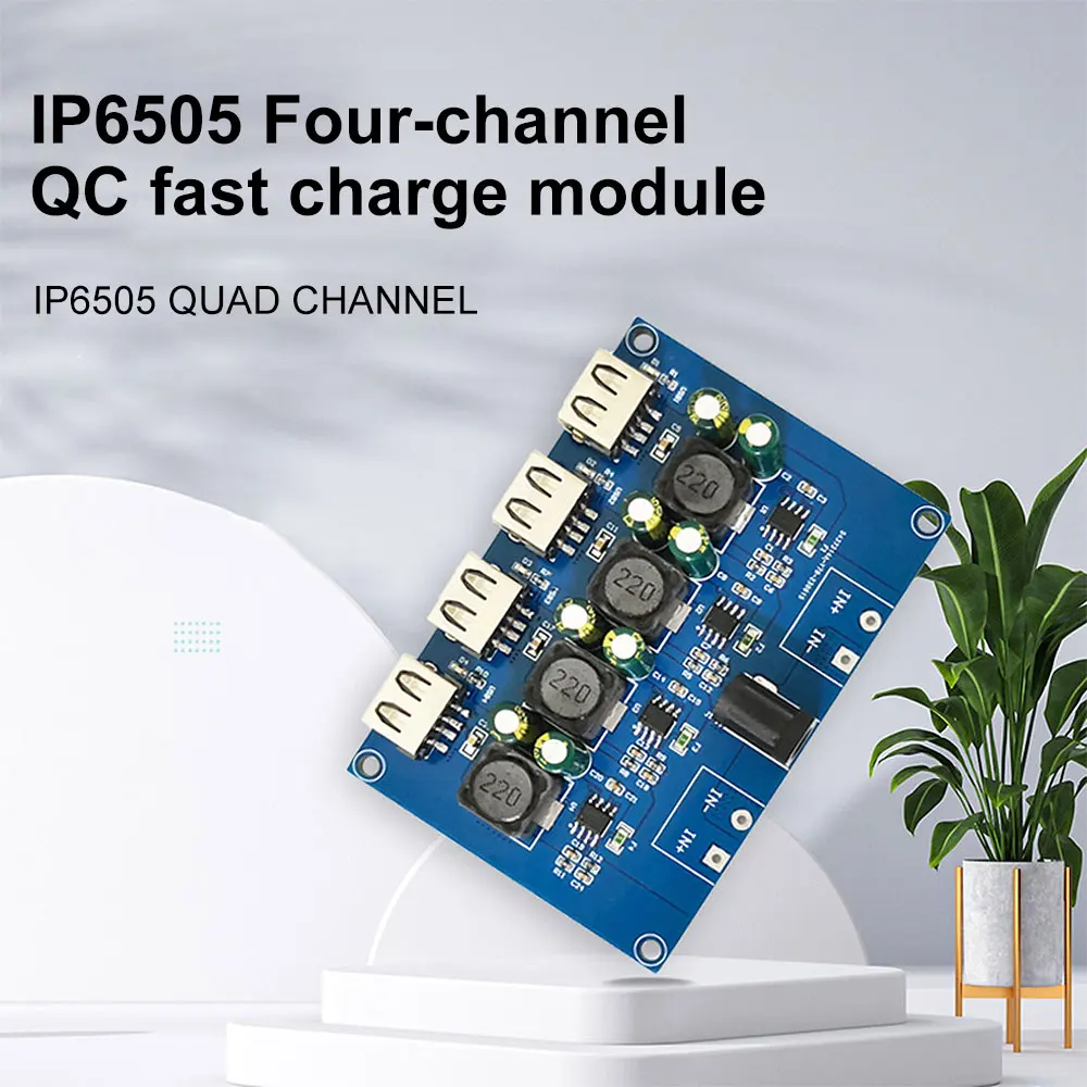 4 USB QC3.0 QC2.0 Fast Quick Charger Circuit Board IP6505 5-32V Charging Module Buck Converter Support FCP SCP AFC SFCP BC1.2
4 USB QC3.0 QC2.0 Fast Quick Charger Circuit Board IP6505 5-32V Charging Module Buck Converter Support FCP SCP AFC SFCP BC1.2