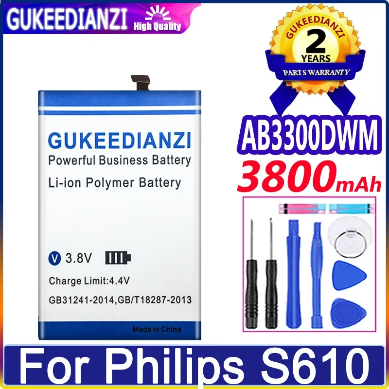 Аккумулятор GUKEEDIANZI AB3300DWM 3800mAh для Philips S610 мобильный телефон Bateria
Аккумулятор GUKEEDIANZI AB3300DWM 3800mAh для Philips S610 мобильный телефон Bateria