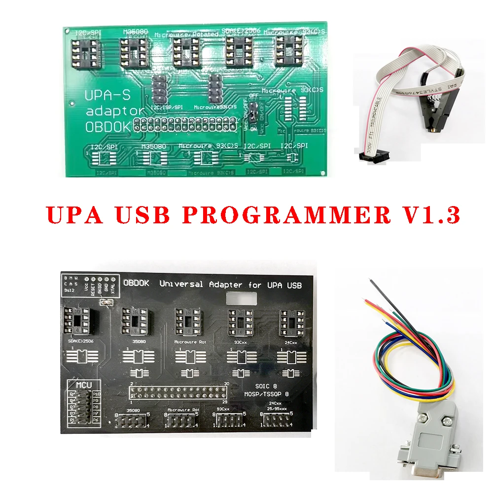 

UPA USB V1.3 New Programmer V1.3 With Full Adapters UPA-USB 1.3 Main Unit TMS NEC Chip Tunning Jumper Connector Eeprom Cable
