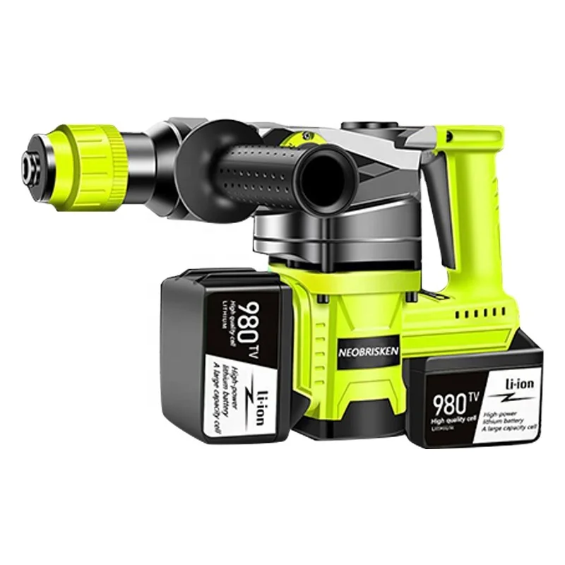 Brushless all copper multifunctional industrial grade electric hammer, cordless dual lithium battery handheld impact hammerdrill
Brushless all copper multifunctional industrial grade electric hammer, cordless dual lithium battery handheld impact hammerdrill