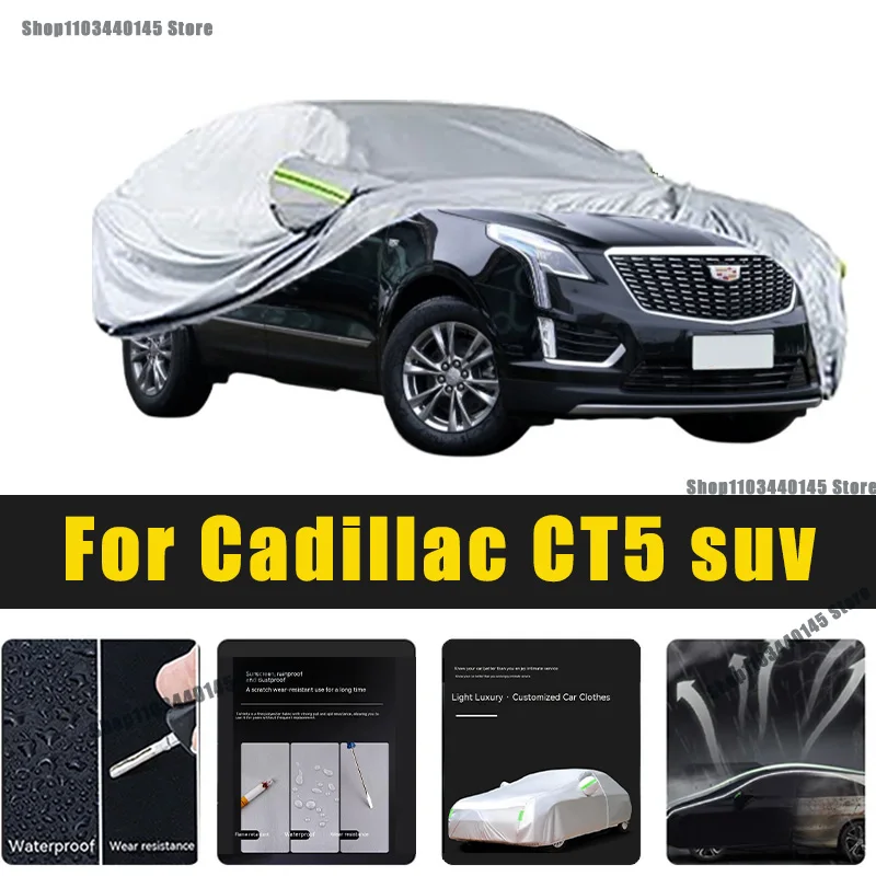 Full Car Covers Outdoor Sun UV Protection Dust Rain Snow Oxford cover Protective For Cadillac CT5 SUV Accessories
Full Car Covers Outdoor Sun UV Protection Dust Rain Snow Oxford cover Protective For Cadillac CT5 SUV Accessories