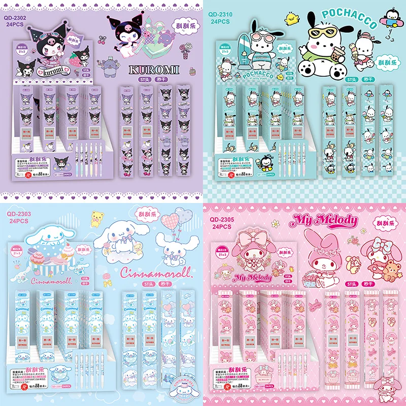 24 шт. Новый мультяшный Sanrio My Melody Kuromi глухая коробка, гелевые ручки, нейтральная ручка, мистическая коробка, студенческие канцелярские товары, Рождественский подарок
24 шт. Новый мультяшный Sanrio My Melody Kuromi глухая коробка, гелевые ручки, нейтральная ручка, мистическая коробка, студенческие канцелярские товары, Рождественский подарок