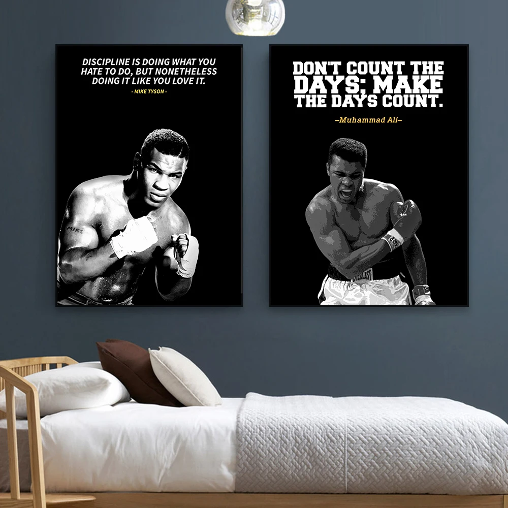 Black and White Sports Wall Art Poster Muhammad Boxing Mike Tyson Quotes Print Canvas Painting Motivational Gym Office Art Decor
Black and White Sports Wall Art Poster Muhammad Boxing Mike Tyson Quotes Print Canvas Painting Motivational Gym Office Art Decor