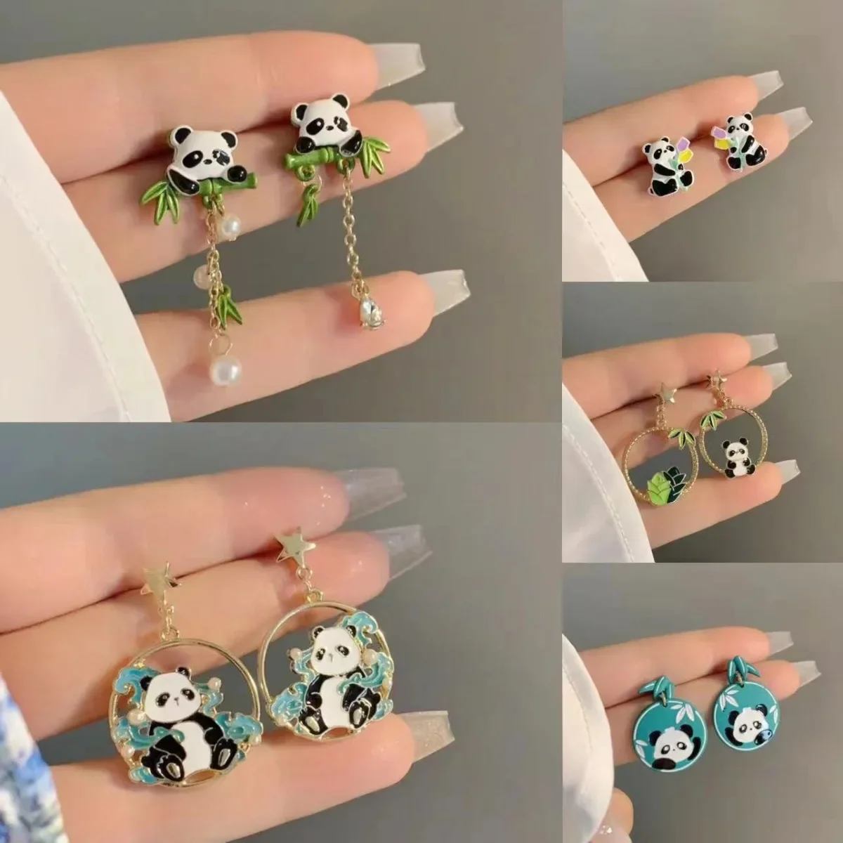 Trendy Lovely Panda Earrings for Women S925 Silver Needle Luxury Jewelry Cartoon Animal Bamboo Shaped Pendant Creative Gifts New
Trendy Lovely Panda Earrings for Women S925 Silver Needle Luxury Jewelry Cartoon Animal Bamboo Shaped Pendant Creative Gifts New