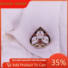 Skull Death Card Ace of Spades Hard Enamel Pin Dark Heart Lapel Pin Badge Beautiful Gothic Art Brooch Golden Metal Badge Jewelry
Skull Death Card Ace of Spades Hard Enamel Pin Dark Heart Lapel Pin Badge Beautiful Gothic Art Brooch Golden Metal Badge Jewelry
