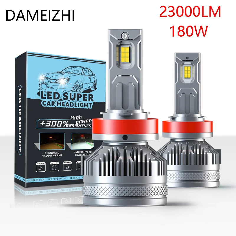 

H4 LED Headlight Bulb 180W H1 H3 H7 H11 H8 H9 880 881 9005 HB3 9006 HB4 9012 9004 9007 9008/H13 Car Headlamps 12V 6000K 23000LM