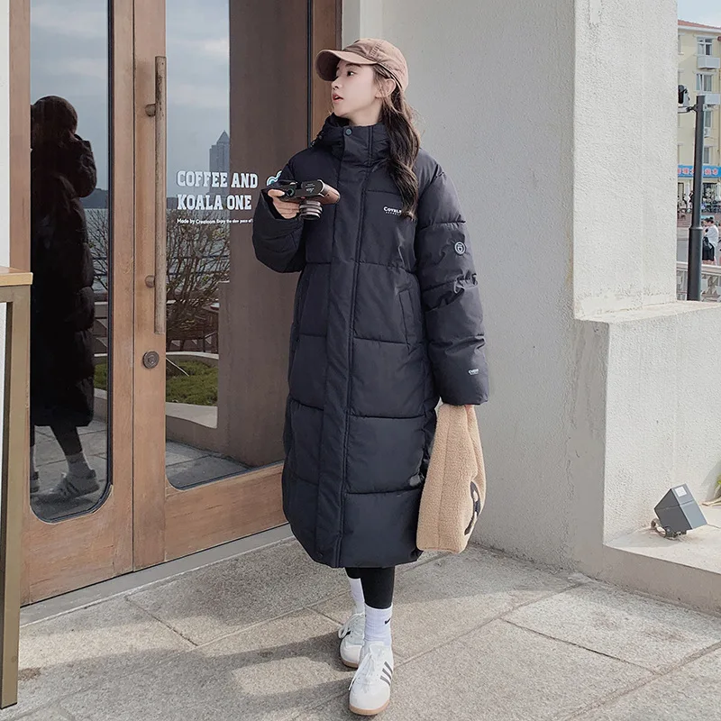 Over-the-knee Puffer Jacket Oversize Hooded Parka Women Long Sleeve Korean Down Cotton Jacket Winter Coat Snow Clothes New
Over-the-knee Puffer Jacket Oversize Hooded Parka Women Long Sleeve Korean Down Cotton Jacket Winter Coat Snow Clothes New