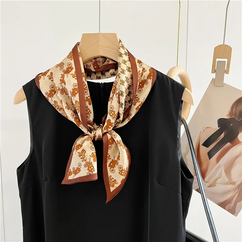 Women's Fashion Versatile Silk Scarf Double Layer Double-sided Silk Scarf Narrow Long Neckerchief Fluttering Belt for Women Traf
Women's Fashion Versatile Silk Scarf Double Layer Double-sided Silk Scarf Narrow Long Neckerchief Fluttering Belt for Women Traf