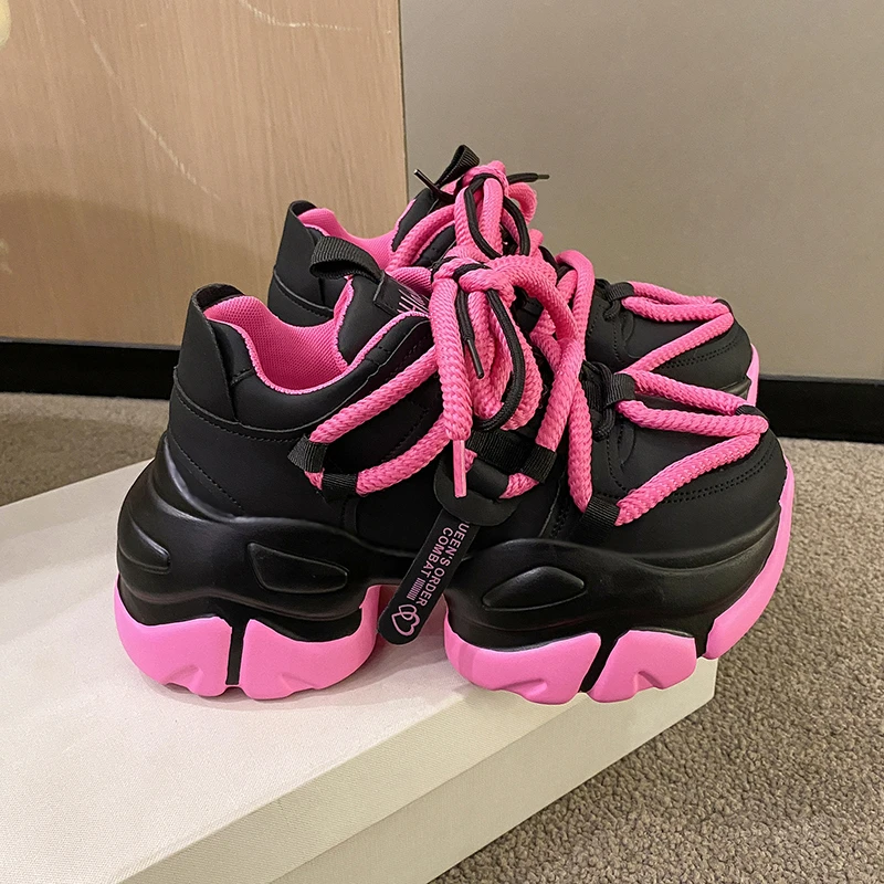 2023 Women Platform Sneakers Autumn Breathable Wedges Casual Shoes 10CM High Heels Thick Sole Sneakers Woman Deportivas Mujer
2023 Women Platform Sneakers Autumn Breathable Wedges Casual Shoes 10CM High Heels Thick Sole Sneakers Woman Deportivas Mujer