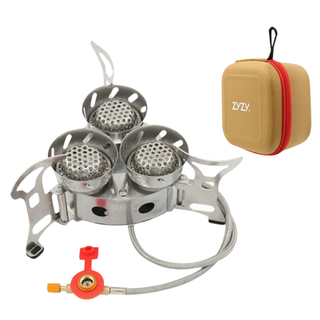 Durable Gas Burner 3 Furnaces Heads Foldable Three-Core with Carrying Case Cookware Lightweight for Outdoor Hiking Backpack
Durable Gas Burner 3 Furnaces Heads Foldable Three-Core with Carrying Case Cookware Lightweight for Outdoor Hiking Backpack