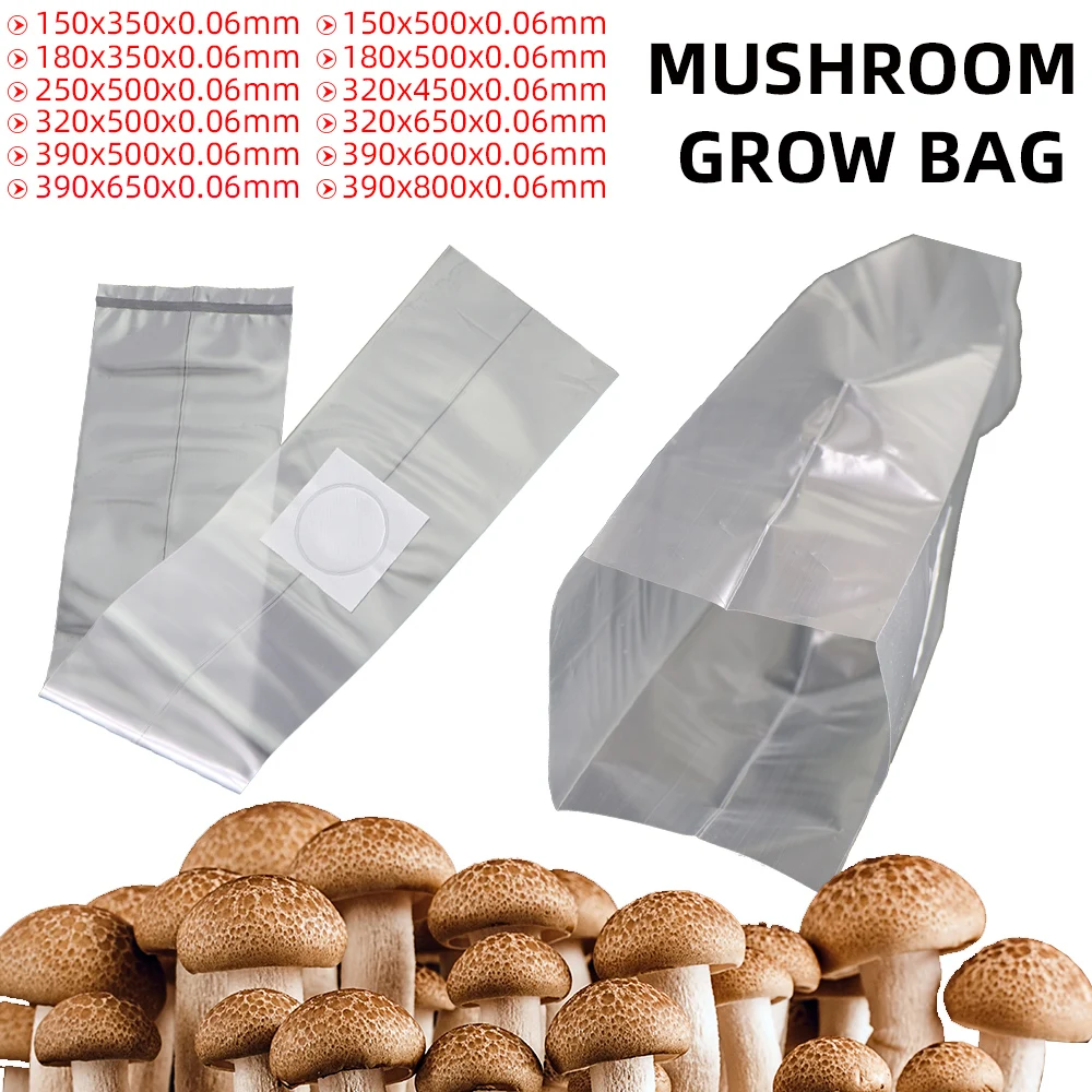 

10-50PCS PP Mushroom Spawn Grow Bags Spawn Media Grow Substrate High Temp Pre Sealable Garden Supplies Planting Ventilate Bags