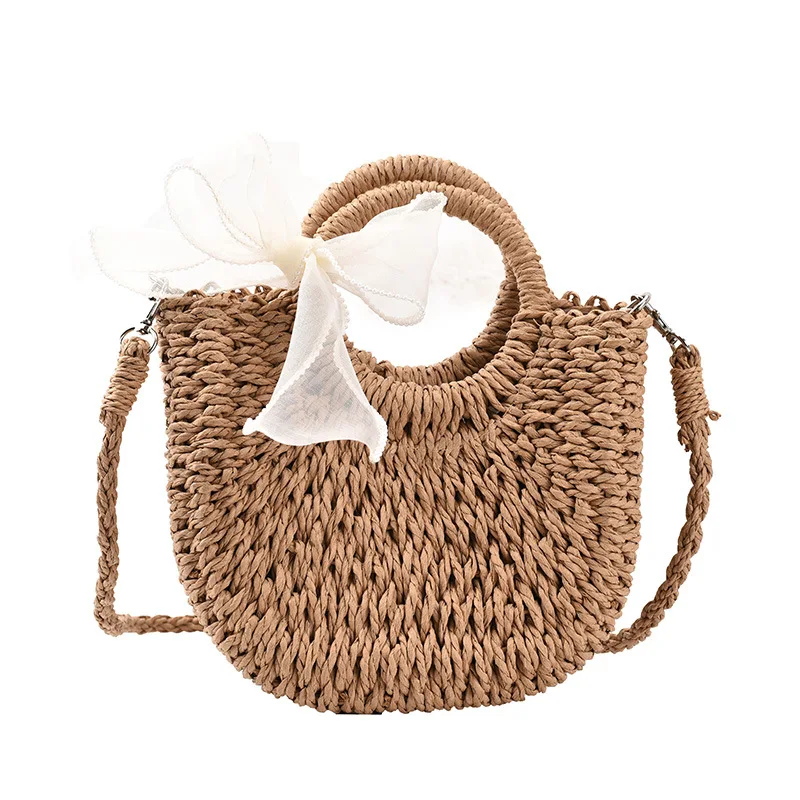 Yogodlns Hand-Woven Rattan Bag - Bali Style Bohemian Wicker Purse 21 S6fd0ec506fae480298cbb7cc163d0736F