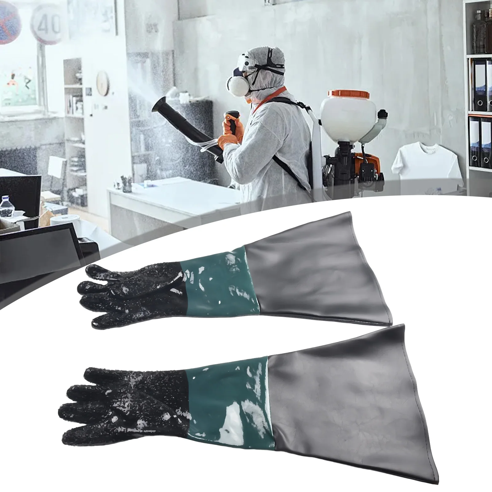 Sandblasting Gloves Double Sewn Sandblasting Gloves Durable PVC Material with Soft Cotton Lining 236 Inch Length
Sandblasting Gloves Double Sewn Sandblasting Gloves Durable PVC Material with Soft Cotton Lining 236 Inch Length