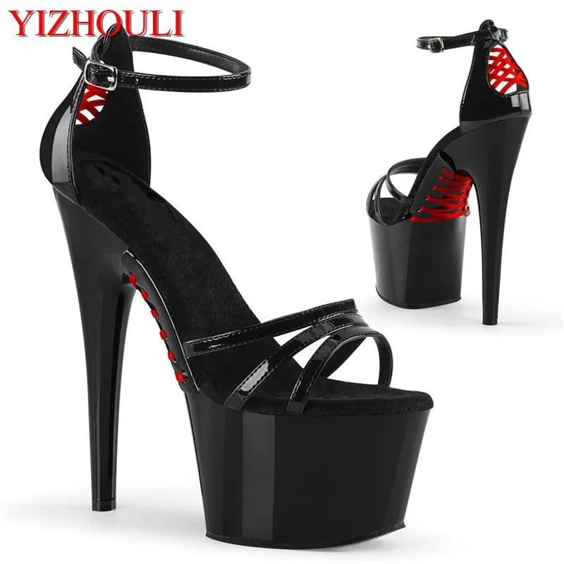 

17cm stiletto heels for ladies, Roman-style party sandals, summer pole dance sexy with thin soles dance shoes