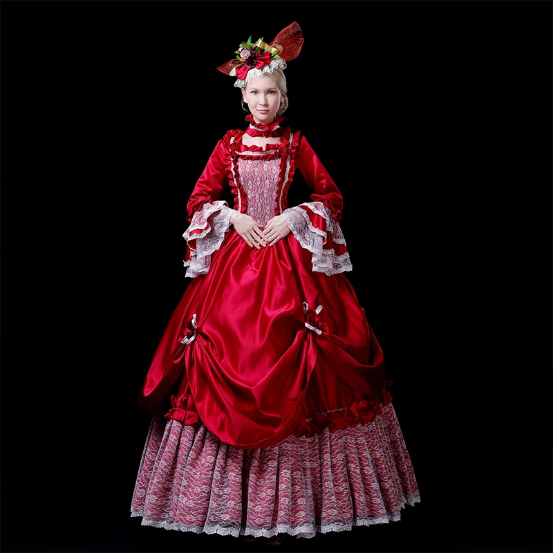 

Elegant Ball Gown Medieval Marie Court Evening Dresses Historical Victorian Baroque Prom Party Gowns Halloween Masquerade
