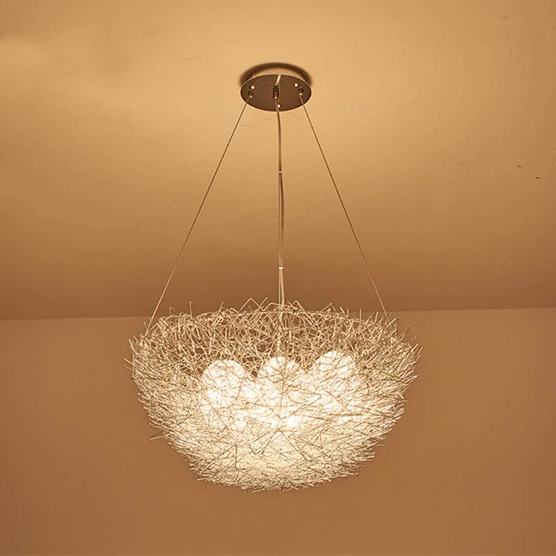 Nordic Creative Aluminum Wire Bird'S Nest Pendant Lights For Bedroom Hallway Children'S Room Restaurant Led Lighting Fixtures
Nordic Creative Aluminum Wire Bird'S Nest Pendant Lights For Bedroom Hallway Children'S Room Restaurant Led Lighting Fixtures