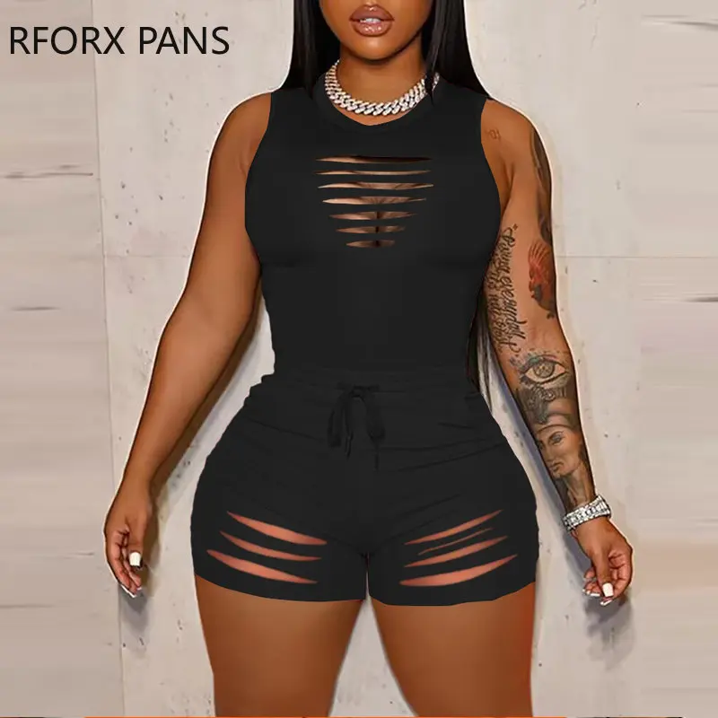 Women Chic Tank Solid Elastic Waist Drawstring Hole Decoration Cami Crop Tops Mini Sexy Short Sets
Women Chic Tank Solid Elastic Waist Drawstring Hole Decoration Cami Crop Tops Mini Sexy Short Sets
