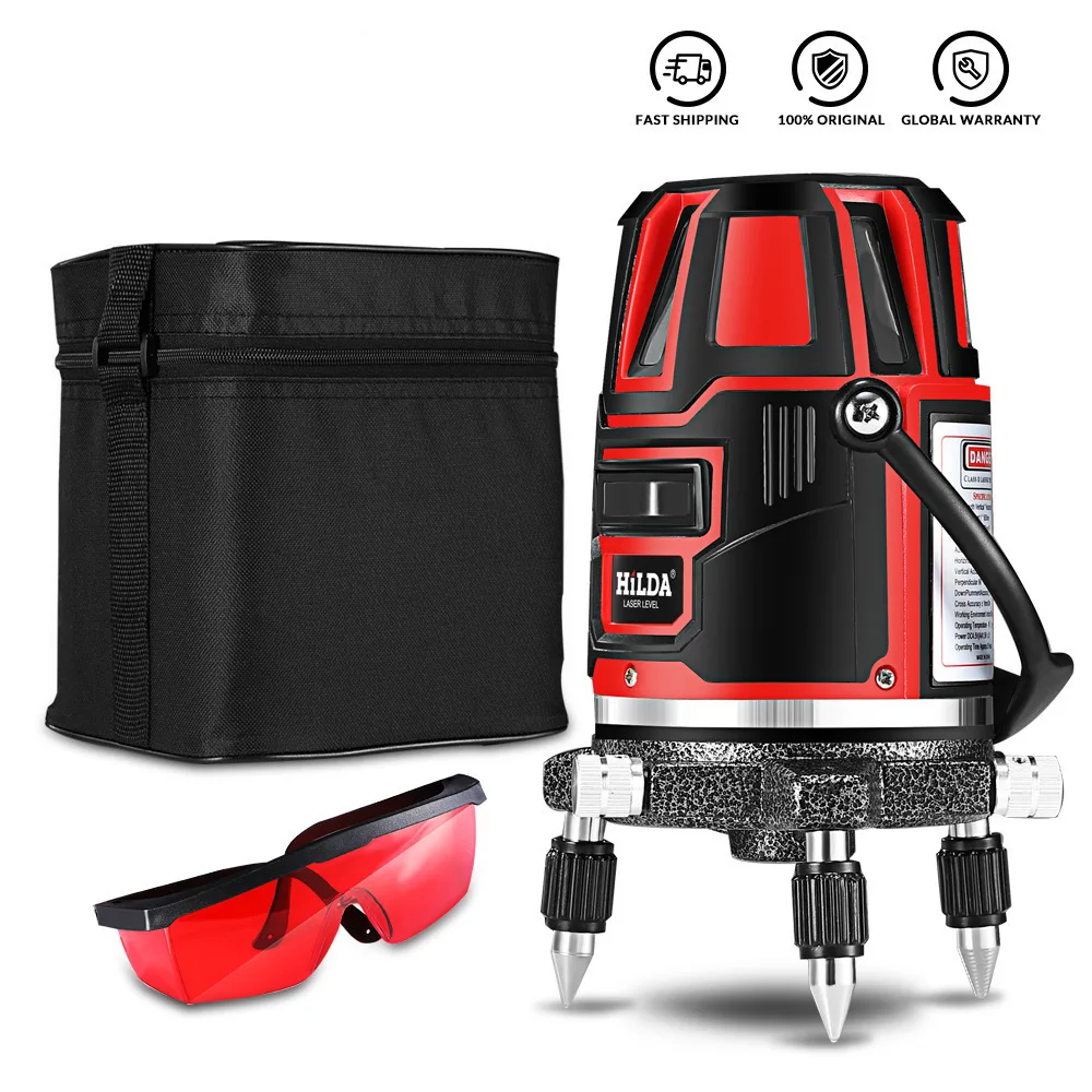 High Precision 5 Line Level Instrument Outdoor Strong Light Level Laser Infrared Projection Line With Charger And Goggles
High Precision 5 Line Level Instrument Outdoor Strong Light Level Laser Infrared Projection Line With Charger And Goggles