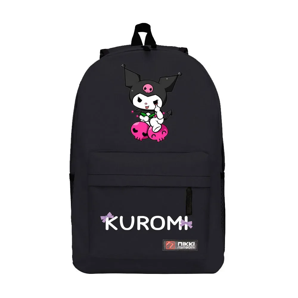 

New Kuromi Surrounding Student Schoolbag Printing Cute Portable Backpack Outdoor Travel Casual Canvas Bag