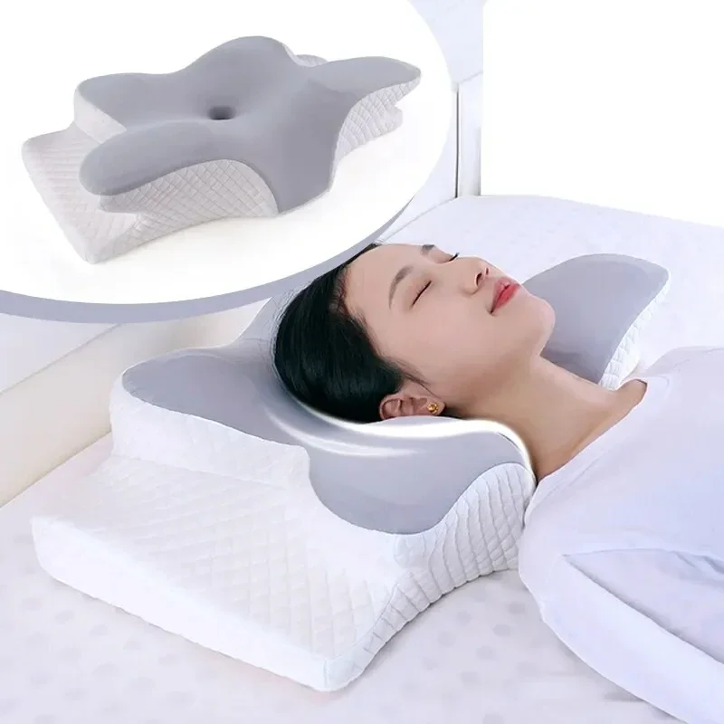 

Butterfly Shaped Relaxing Cervical Slow Rebound Neck Pillow Pain Relief Sleeping Orthopedic Pillow Beding Memory Foam Pillows