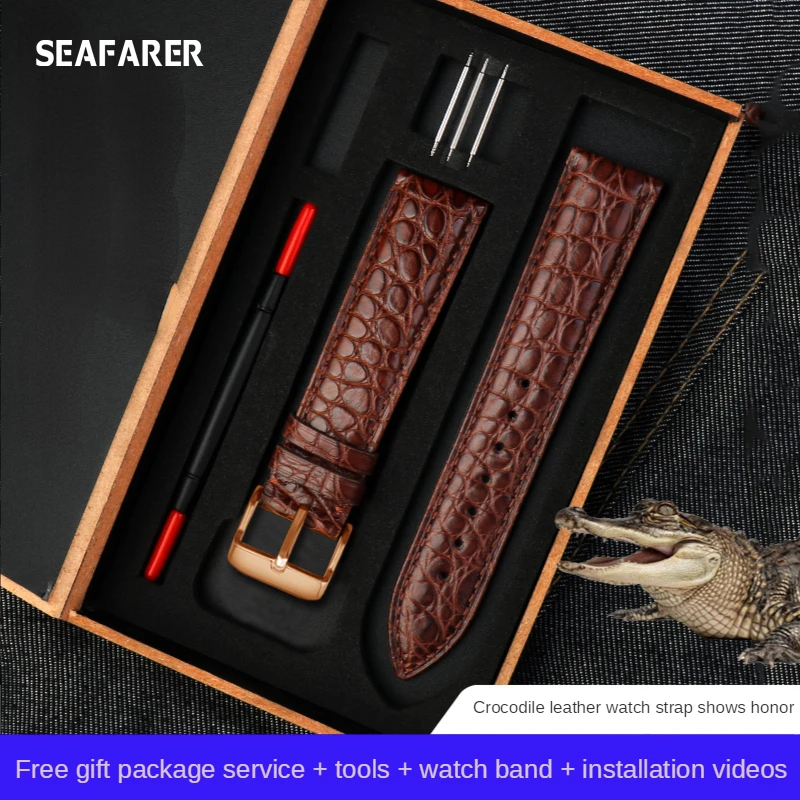 Genuine Leather Crocodile Skin Watch Band Men's Watch Strap for Armani Tissot Fossil Citizen Huawei Watch Bracelet 22mm 20mm
Genuine Leather Crocodile Skin Watch Band Men's Watch Strap for Armani Tissot Fossil Citizen Huawei Watch Bracelet 22mm 20mm