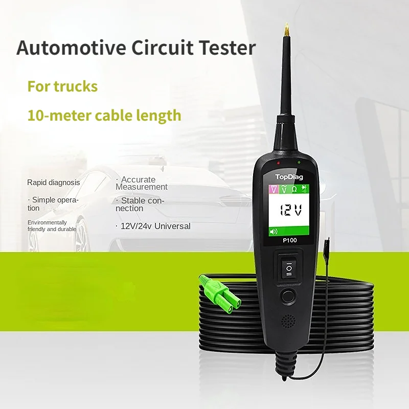 Automotive Circuit Tester 10-meter Cable Length for Trucks Truck Diagnostic Tool Car Diagnosis Tool
Automotive Circuit Tester 10-meter Cable Length for Trucks Truck Diagnostic Tool Car Diagnosis Tool