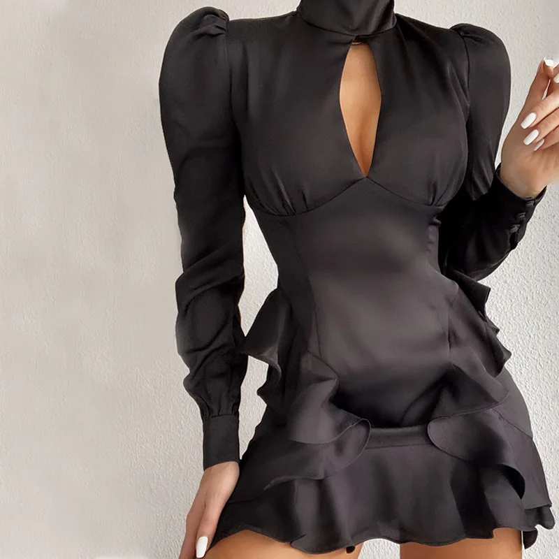 Women's Long Sleeve Irregular Ruffle Evening Dress, Sexy Satin Gowns, Bubble Sleeve, Party Banquet, Club, Fall, New, 2023
Women's Long Sleeve Irregular Ruffle Evening Dress, Sexy Satin Gowns, Bubble Sleeve, Party Banquet, Club, Fall, New, 2023