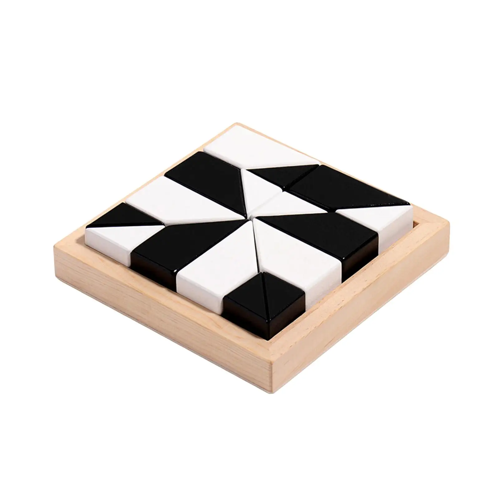 

Wooden Blocks Puzzle Intelligence Birthday Gifts IQ Game 3D Jigsaw Geometric Brain Teaser for Preschool Girls Boys Ages 4-8 Kids