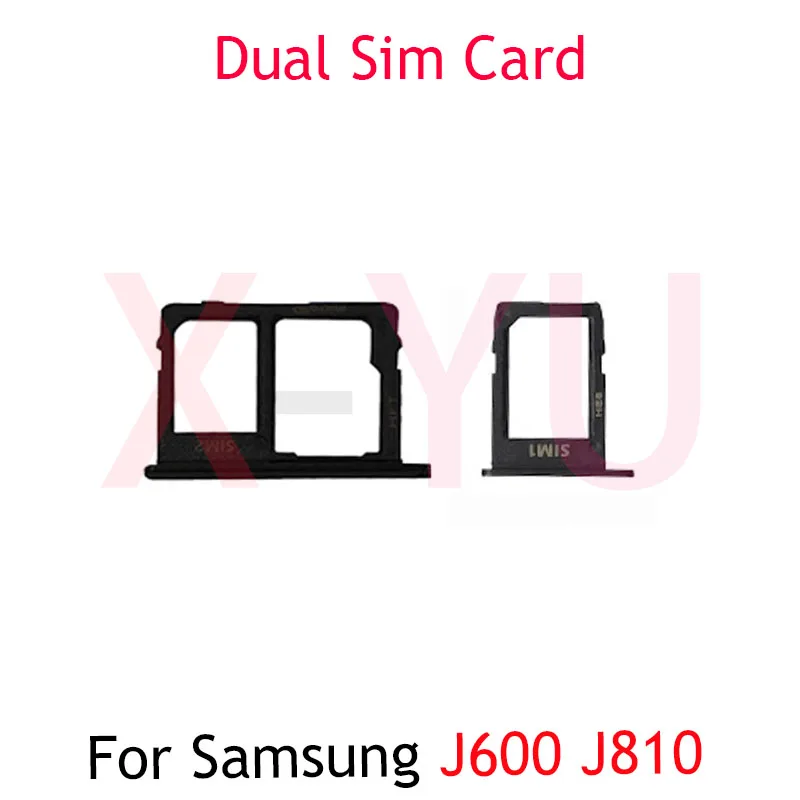 

10PCS For Samsung Galaxy J6 J600 J600F J8 J810 J810F 2018 Single Dual SIM Card Tray Holder Slot Adapter Replacement Repair Parts