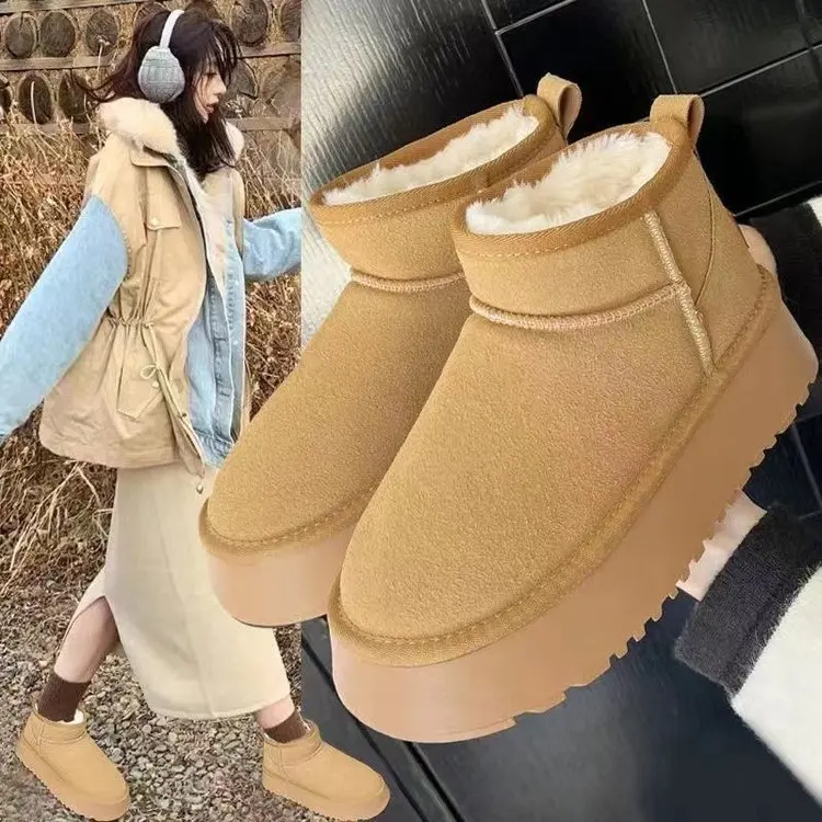 Women's Winter New Plush Thickened Warm Casual Snow Boots Women's Fashionable Snow Cotton Shoes Outdoor Comfortable Ankle Boots
Women's Winter New Plush Thickened Warm Casual Snow Boots Women's Fashionable Snow Cotton Shoes Outdoor Comfortable Ankle Boots