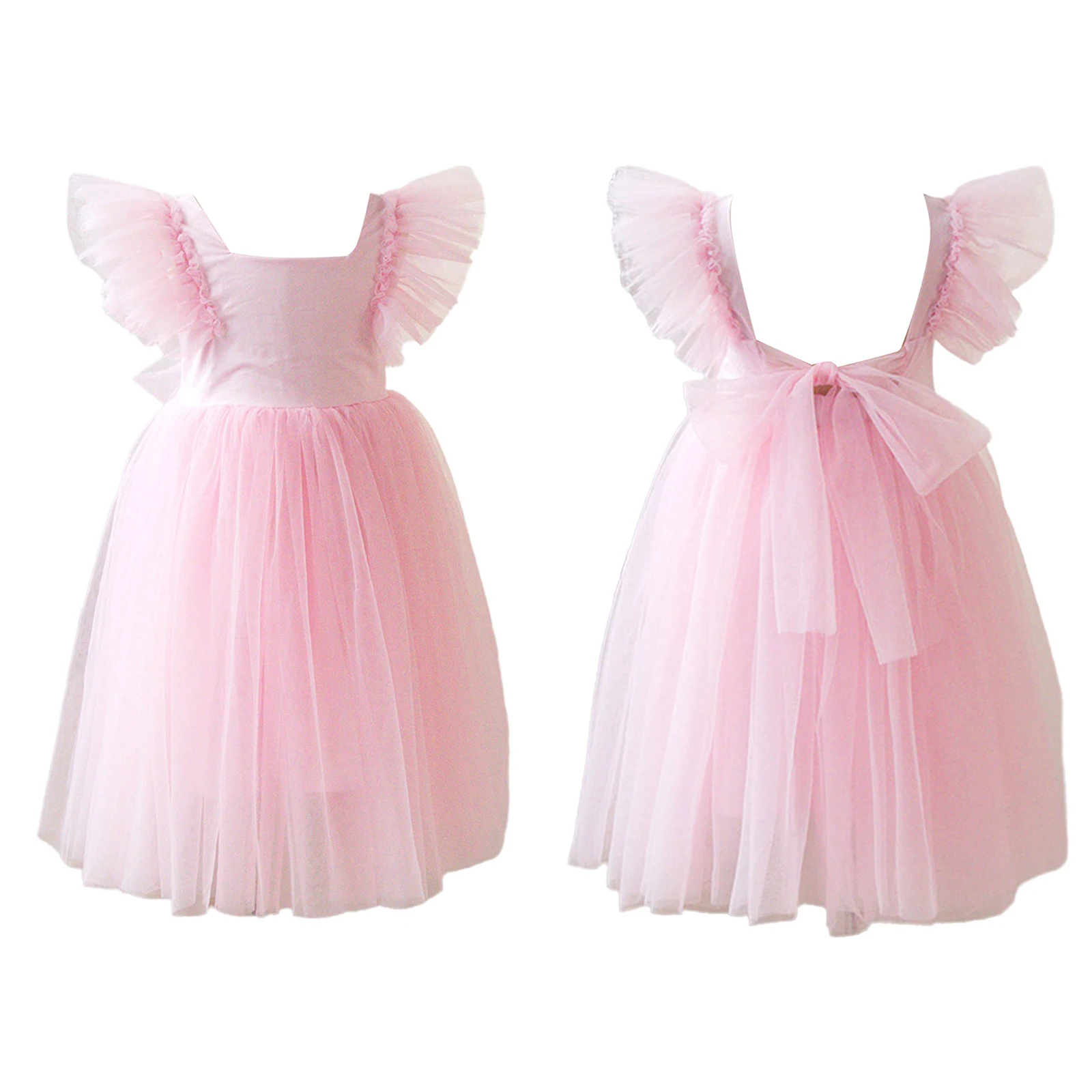TiaoBug Kids Girls Tutu Dress Summer Skirt Little Girls Flying Sleeve Open Back Mesh Bow Dress Casual Party Dress
TiaoBug Kids Girls Tutu Dress Summer Skirt Little Girls Flying Sleeve Open Back Mesh Bow Dress Casual Party Dress