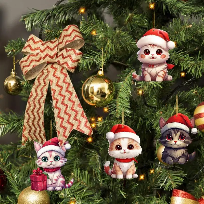 8 шт. 2D Акриловые рождественские украшения, подвеска в виде кошки на елку, милое Рождественское украшение для елки, домашний Рождественский кулон в помещении
8 шт. 2D Акриловые рождественские украшения, подвеска в виде кошки на елку, милое Рождественское украшение для елки, домашний Рождественский кулон в помещении