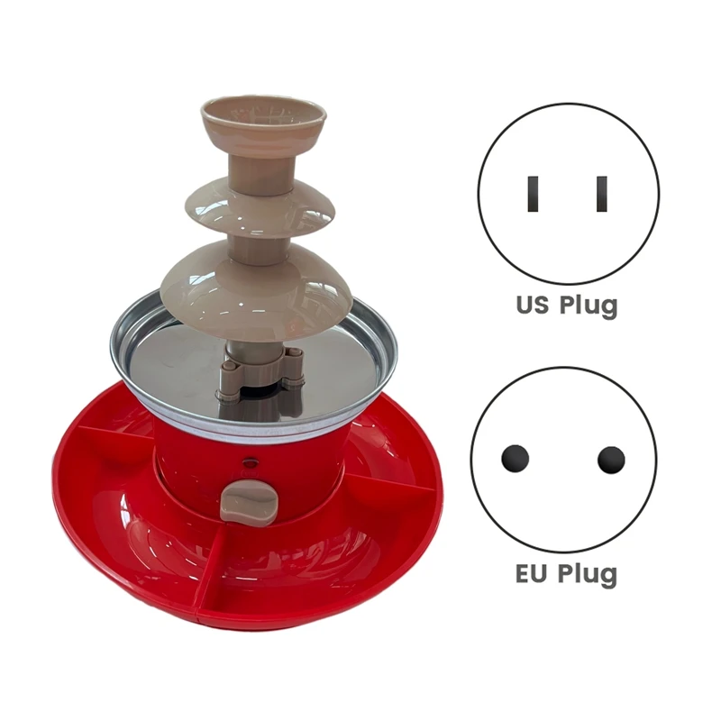 

MOOL Chocolate Fountain Mini Fondue Set With Serving Tray Included,Electric 3-Tier Machine With Hot Melting Pot Base