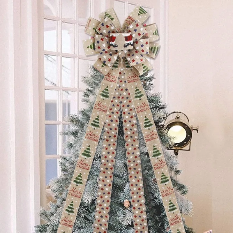 

Рождественское украшение, 32 см, галстук-бабочка для украшения рождественской елки, искусство, новый год 2024, украшение, рождественские галстуки-бабочки