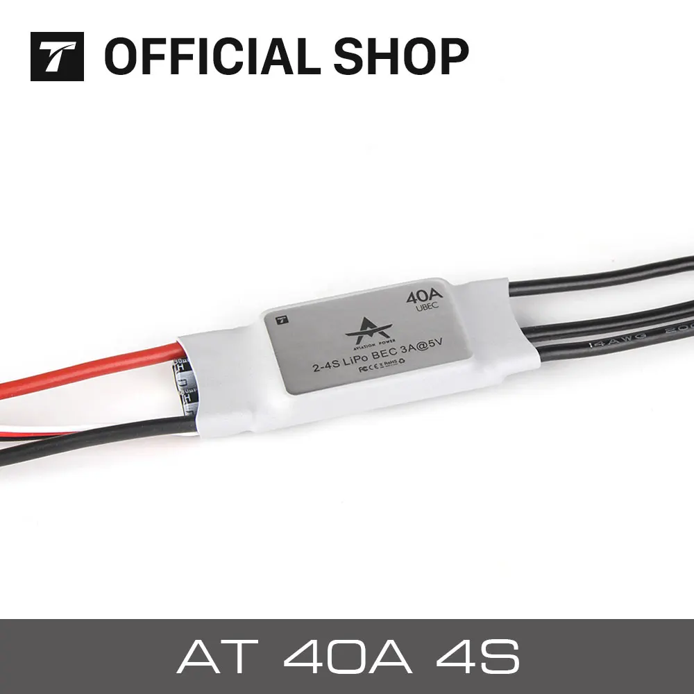 T-MOTOR AT 40A 2-4s AT20A AT40A AT55A AT75A AT115A mini ESC electronic speed controller For RC helicopter Fixed wing aircraft
T-MOTOR AT 40A 2-4s AT20A AT40A AT55A AT75A AT115A mini ESC electronic speed controller For RC helicopter Fixed wing aircraft