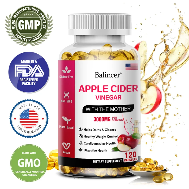 Apple Cider Vinegar Weight Management Capsules, Detoxify and Cleanse, Support Antioxidant and Digestive Health 
Apple Cider Vinegar Weight Management Capsules, Detoxify and Cleanse, Support Antioxidant and Digestive Health