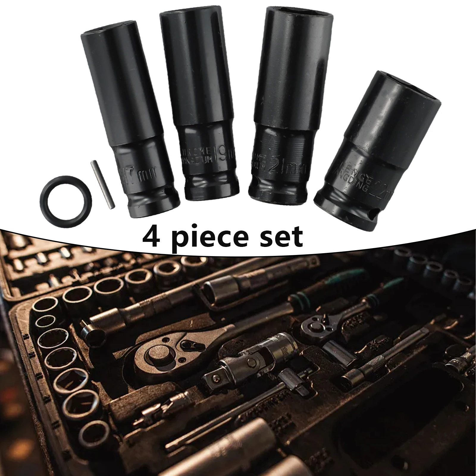 4PCS 17-22mm Electric Impact Wrench Hex Socket Head Kit Suitable For AC Electric Wrench Durable Socket Wrench Set Tool
4PCS 17-22mm Electric Impact Wrench Hex Socket Head Kit Suitable For AC Electric Wrench Durable Socket Wrench Set Tool