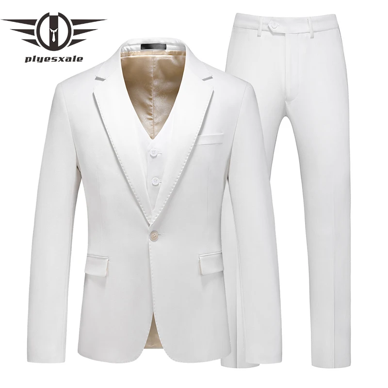Luxury Wedding Man Suit Slim Fit Black White Mens Suits 3 Piece Formal Dress Suit For Men Modern Elegant Classic Prom Wear Q1303
Luxury Wedding Man Suit Slim Fit Black White Mens Suits 3 Piece Formal Dress Suit For Men Modern Elegant Classic Prom Wear Q1303