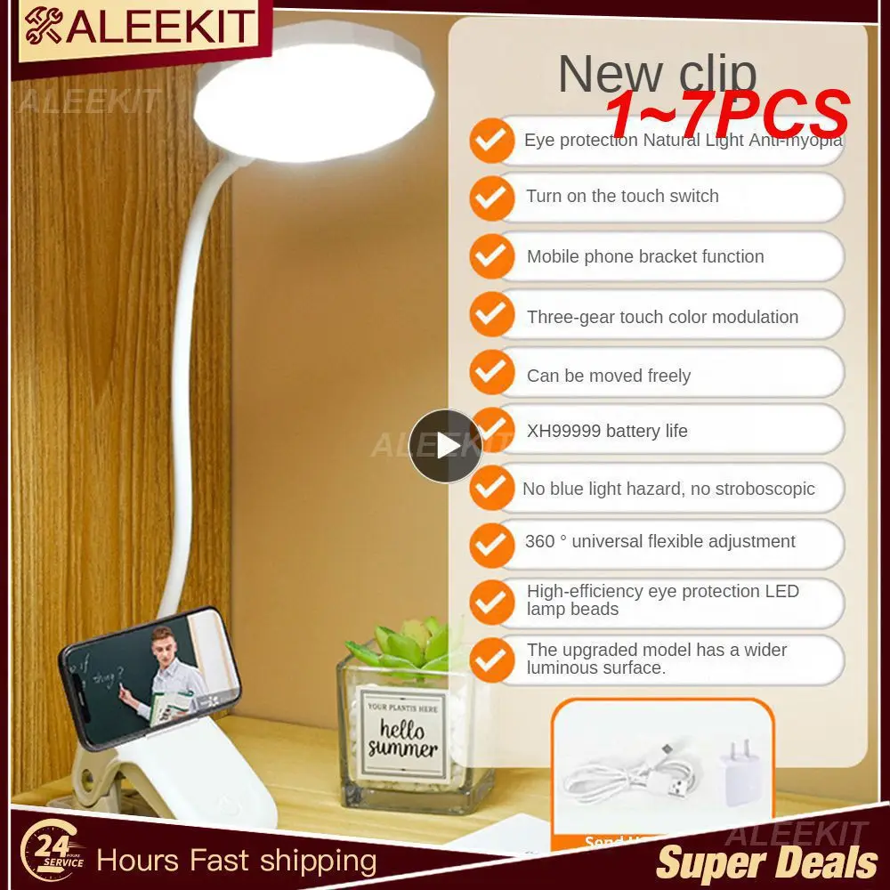 1~7PCS Flexible Foldable Led Desk Lamp USB Plug Bedroom Night Lights Dimming Work Study Reading Clip-on Table Lamps for Eyes
1~7PCS Flexible Foldable Led Desk Lamp USB Plug Bedroom Night Lights Dimming Work Study Reading Clip-on Table Lamps for Eyes